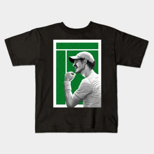 Andy Murray Wimbledon Tennis Artwork Kids T-Shirt